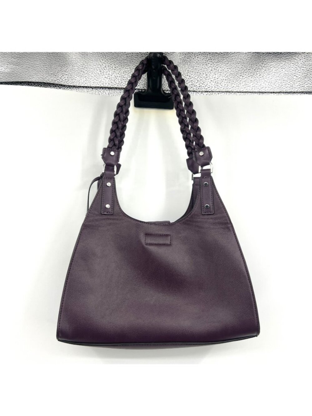 Calvin Klein Purple Leather Shoulder Bag - Picture 3 of 5